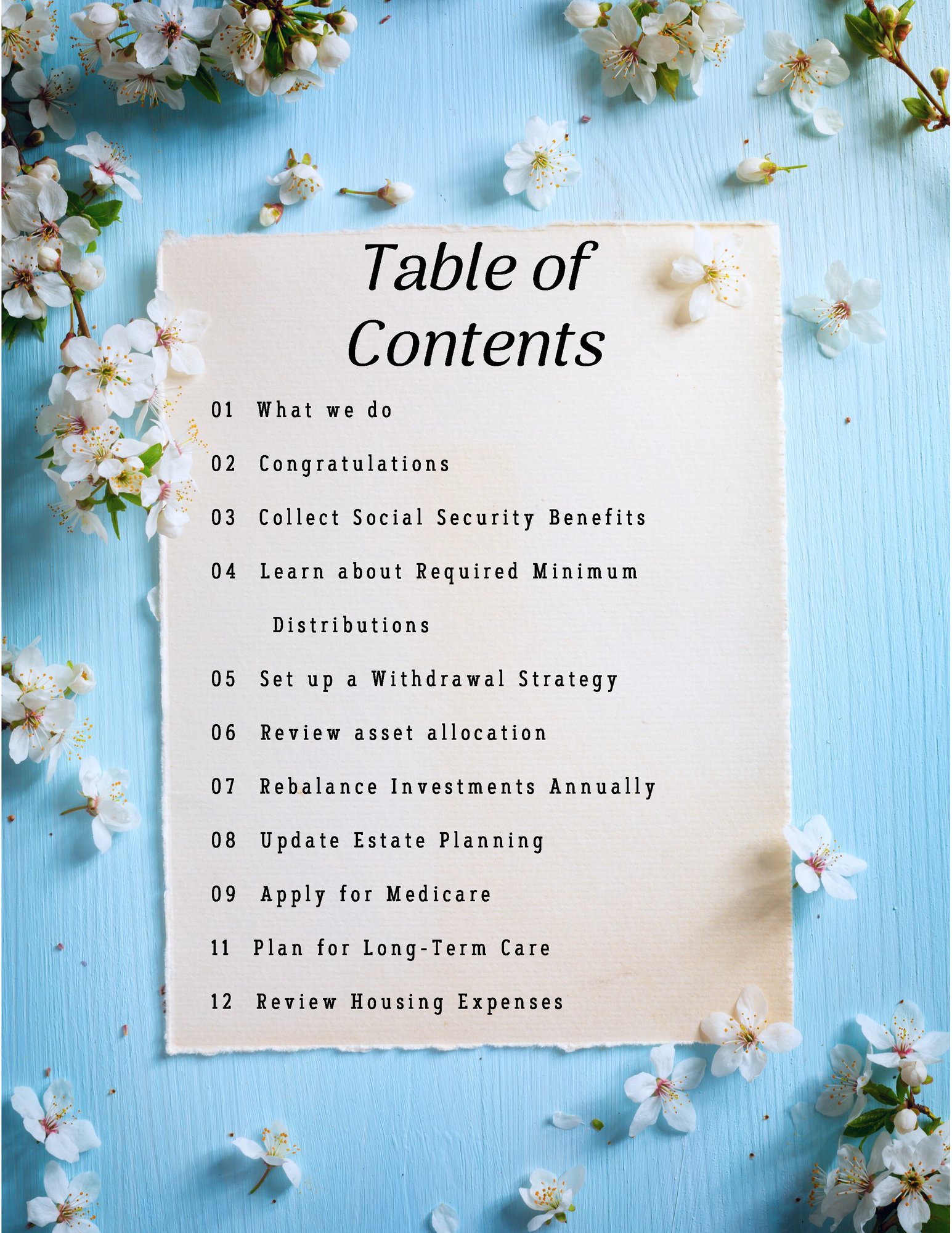 Table of Contents